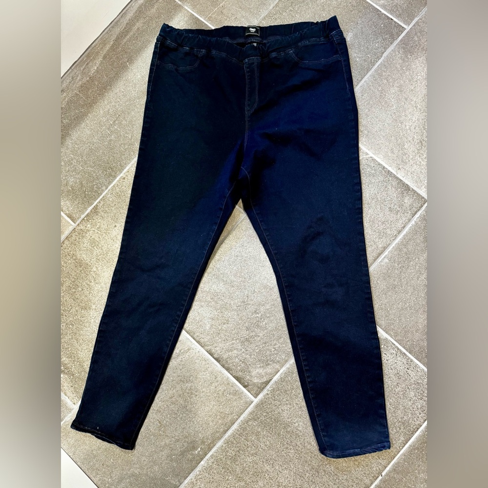 GAP Dark Wash Pull-On High Rise Jegging Leggings (Size XL)